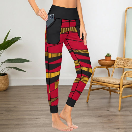 Ankara High-Waist Yoga Jogger Pants
