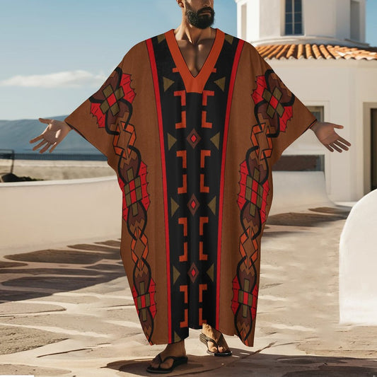 100gsm Middle Eastern Style Butterfly Sleeve Kaftan(All-Over Printing)