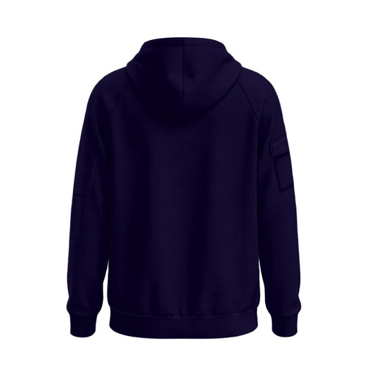 All-Over Print Men’s Fleece Half-Zip Hoodie With Arm Pockets