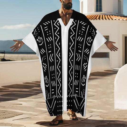 100gsm Middle Eastern Style Butterfly Sleeve Kaftan(All-Over Printing)
