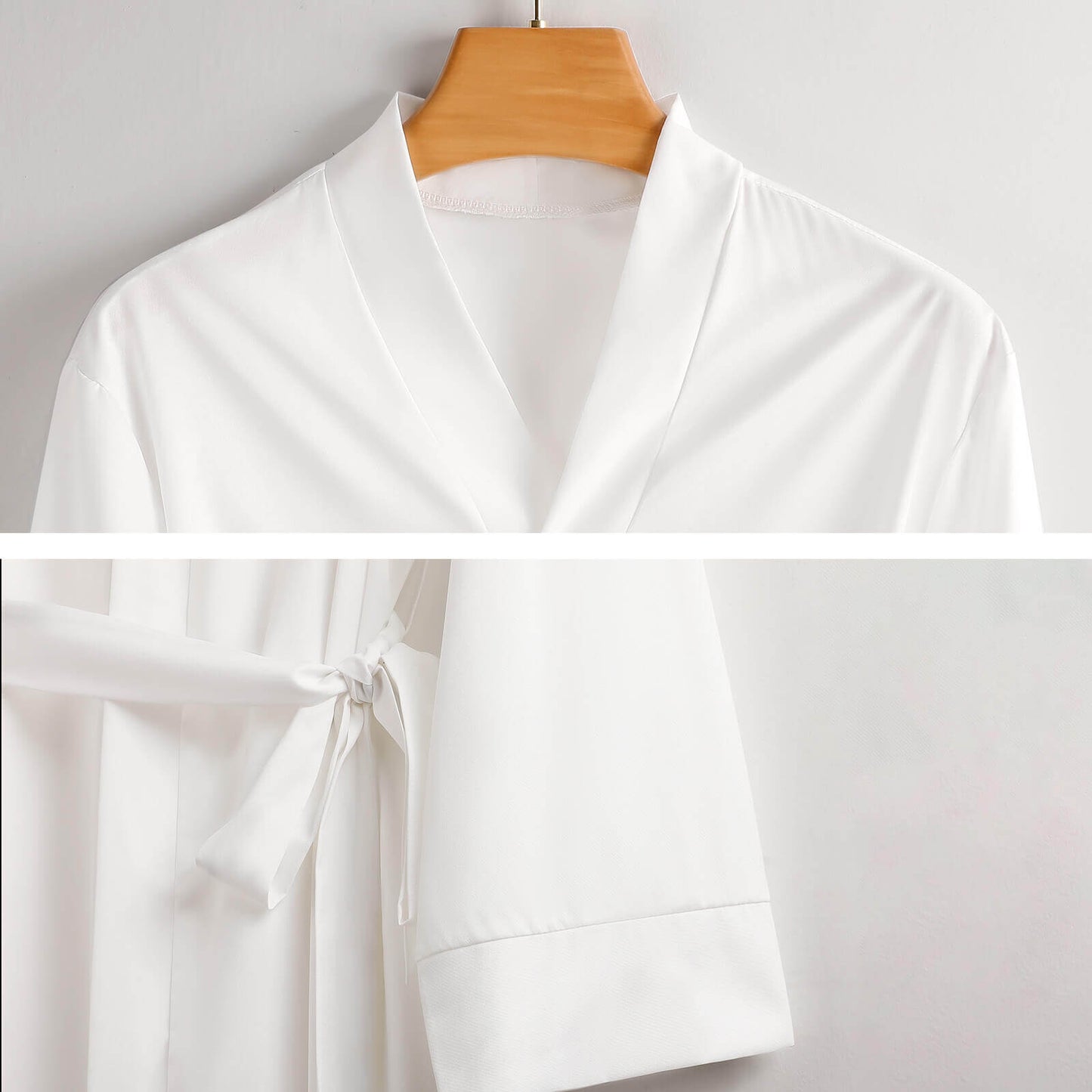 Bogolan Ascent Kimono Robe | Terracotta & Black Long Sleeve Belted Nightdress