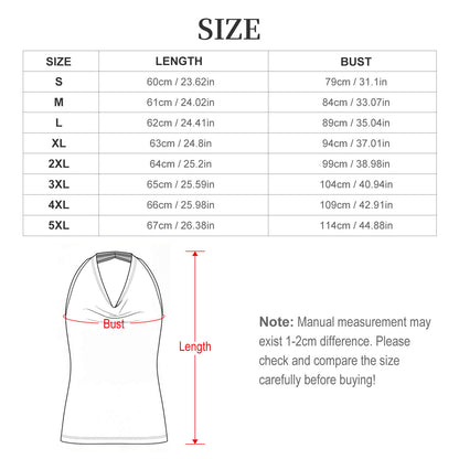 180gsm Women's Halter Tank Top(All-Over Printing)