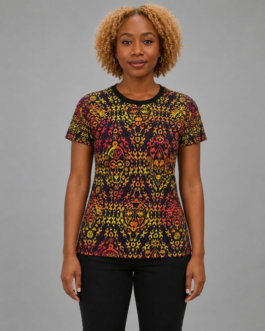 Women's Multicolor Print Relaxed Fit T-Shirt