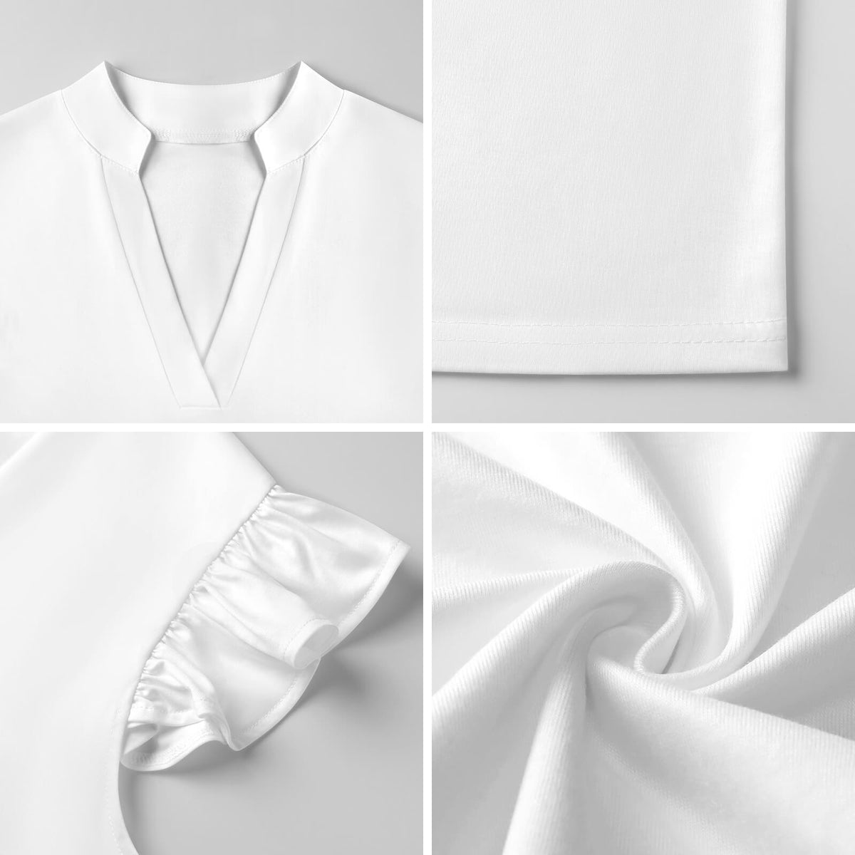 200gsm Ruffled V Neck Shirt (All-Over Printing)