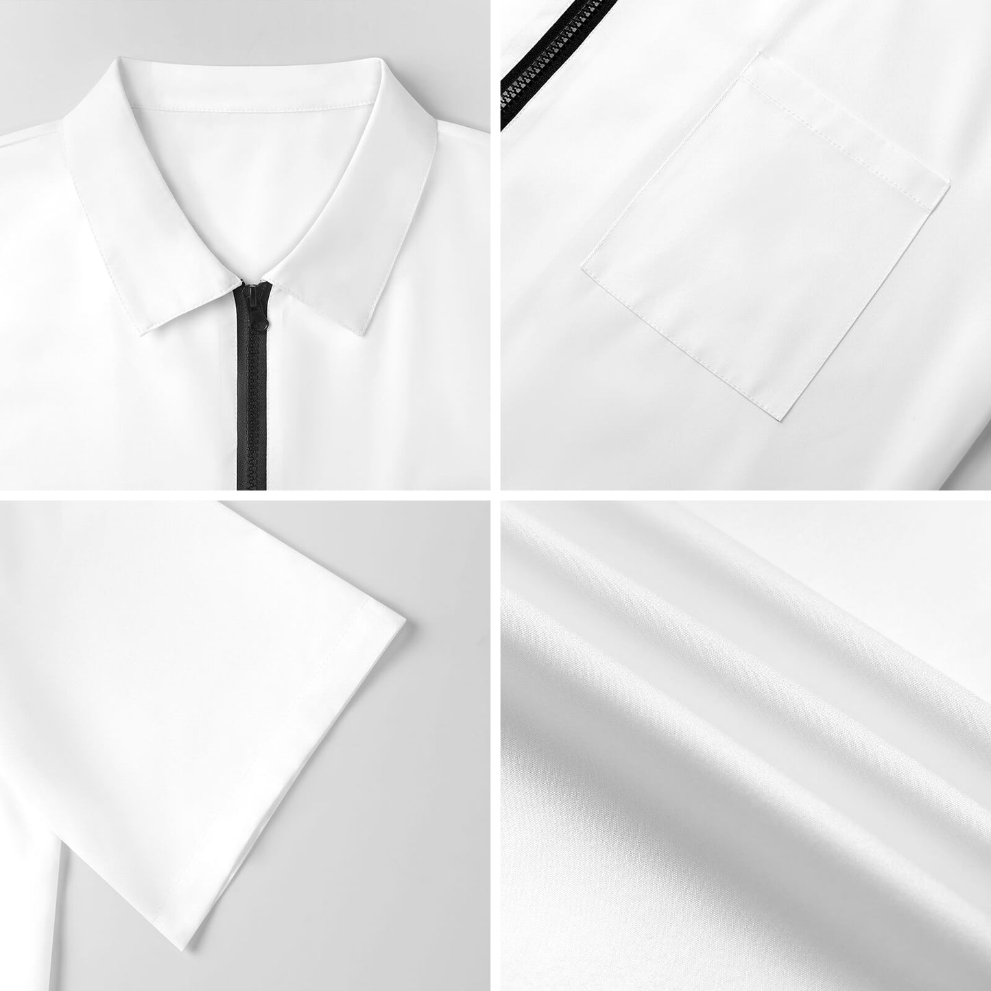 Zip Up Short Sleeve Shirt(All-Over Printing)