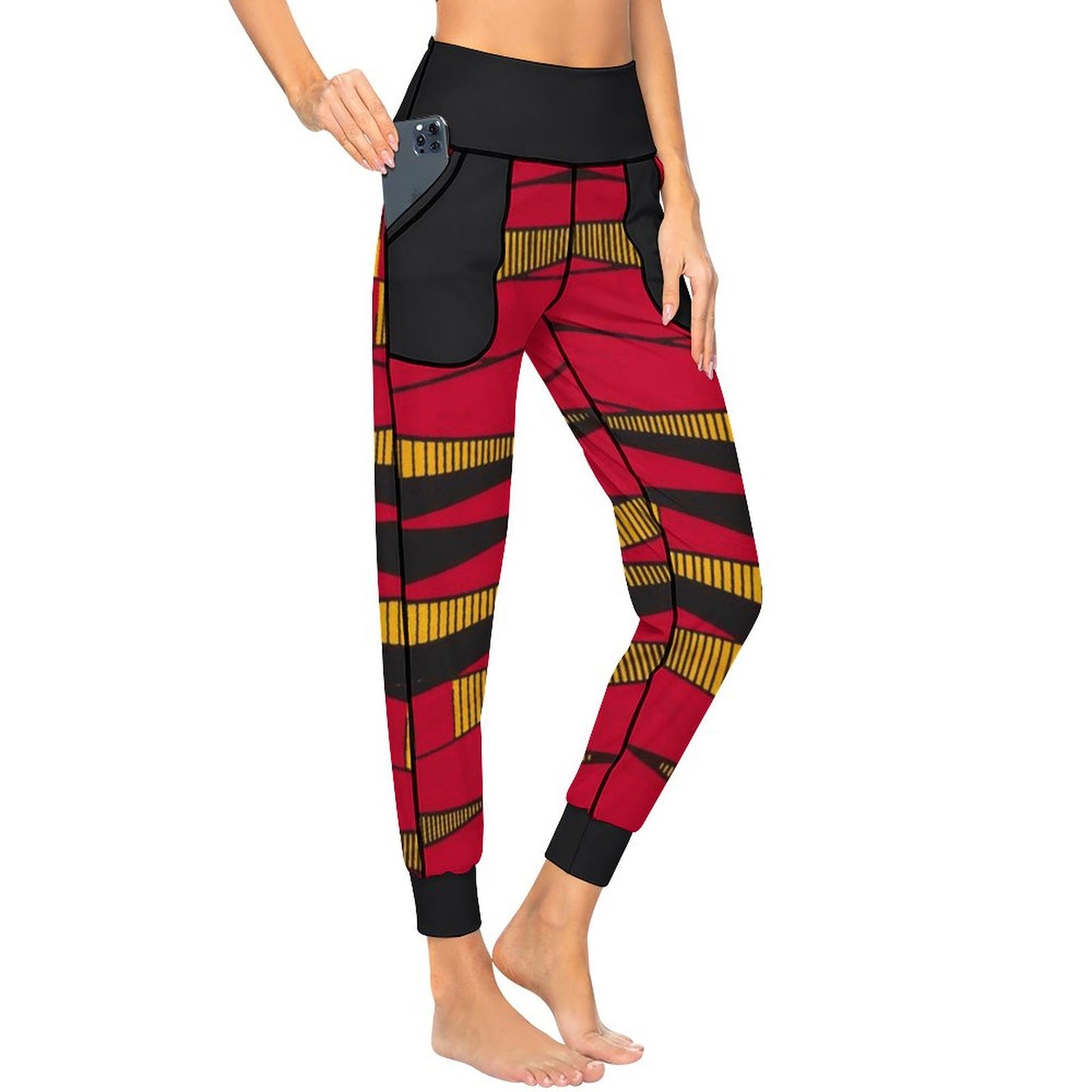 Ankara High-Waist Yoga Jogger Pants
