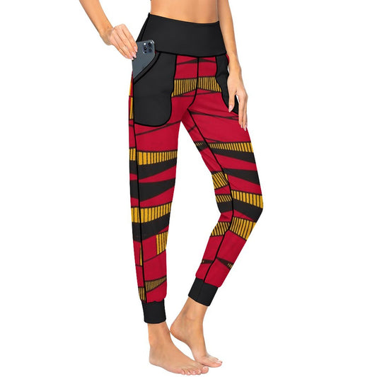 Ankara High-Waist Yoga Jogger Pants