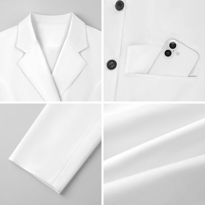 210gsm Women's Double Breasted Blazer Dress(All-Over Printing)