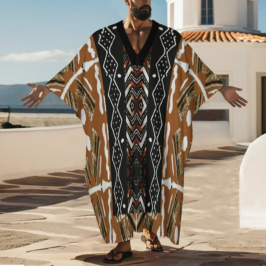 100gsm Middle Eastern Style Butterfly Sleeve Kaftan(All-Over Printing)