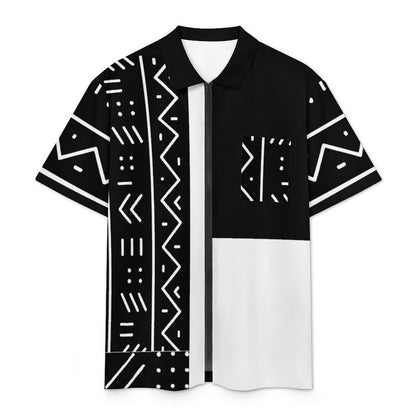 Zip Up Short Sleeve Shirt(All-Over Printing)
