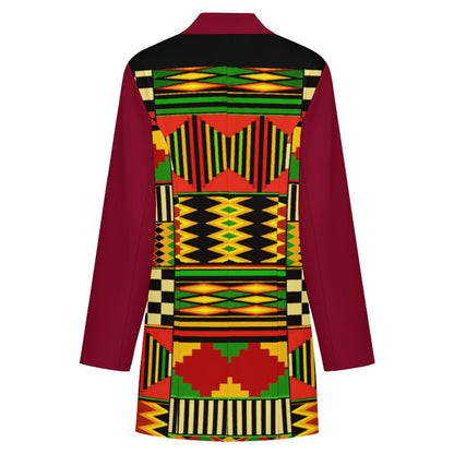 210gsm Women's Double Breasted Blazer Dress(All-Over Printing)