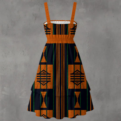 All-Over Print Women’s Ruffle Hem Dress