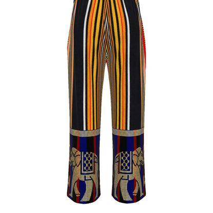 All-Over Print Unisex Knitted Fleece Wide Leg Pants