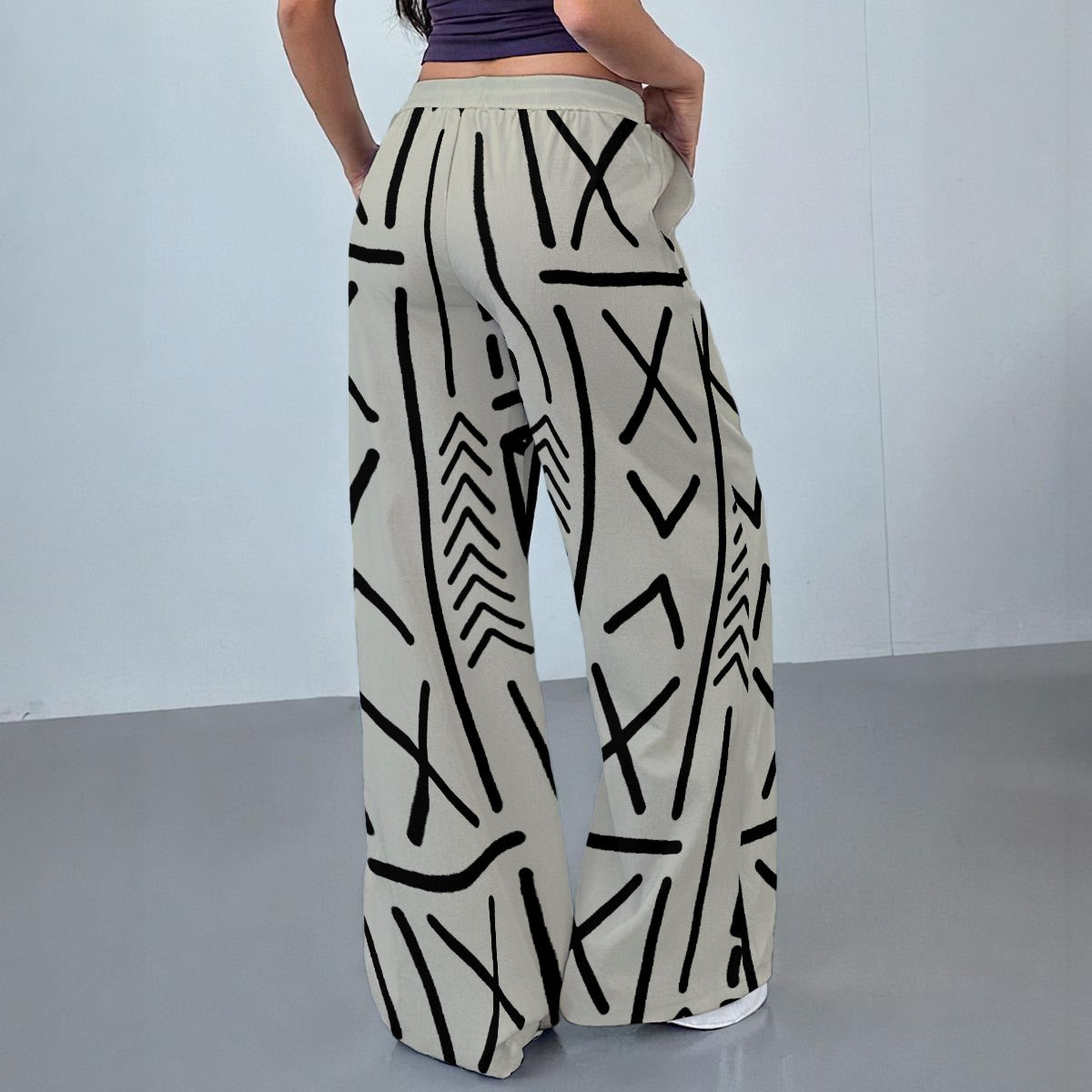 All-Over Print Women's Casual Pants|230GSM