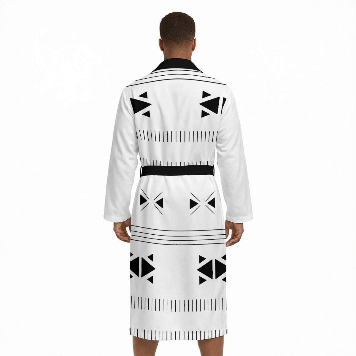 All Over Print Men’s Fleece-Lined Bathrobe with Belt