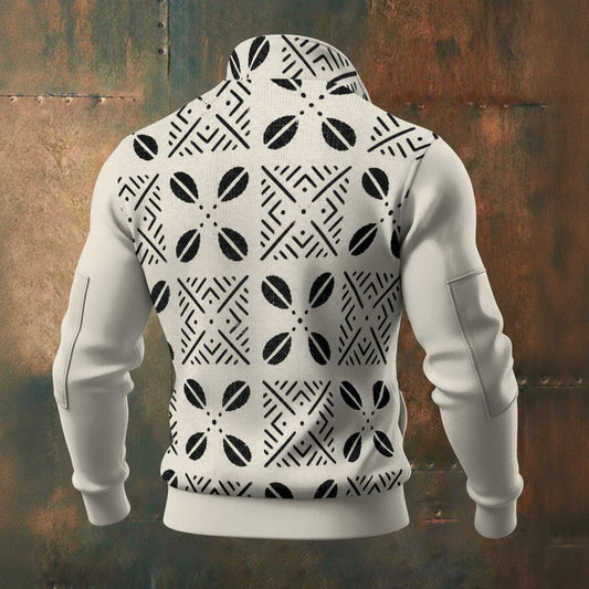 All-Over Print Men's Thick Knit Fleece Jacket