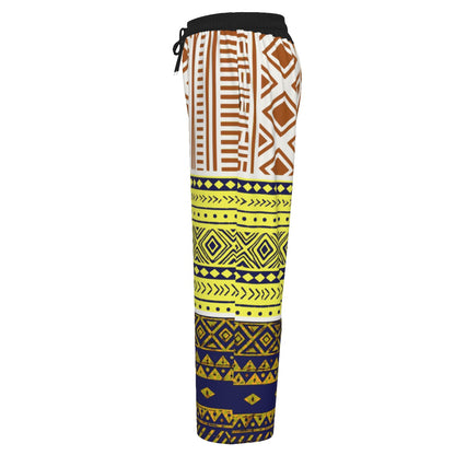 Unisex Wide Leg Pants — Tribal Print, Interlock
