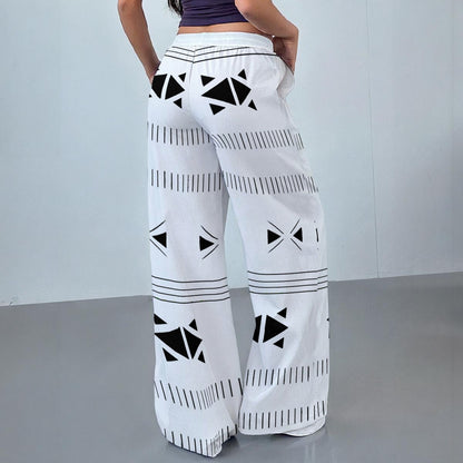All-Over Print Women's Casual Pants|230GSM