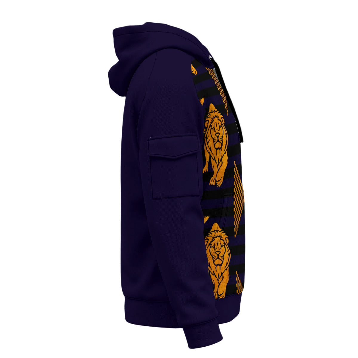 All-Over Print Men’s Fleece Half-Zip Hoodie With Arm Pockets