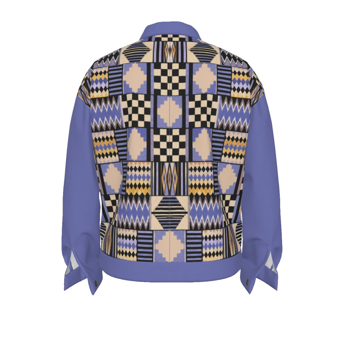 Authentic Kente Print Unisex Lapel Heritage Cotton Jacket | 245GSM Cotton