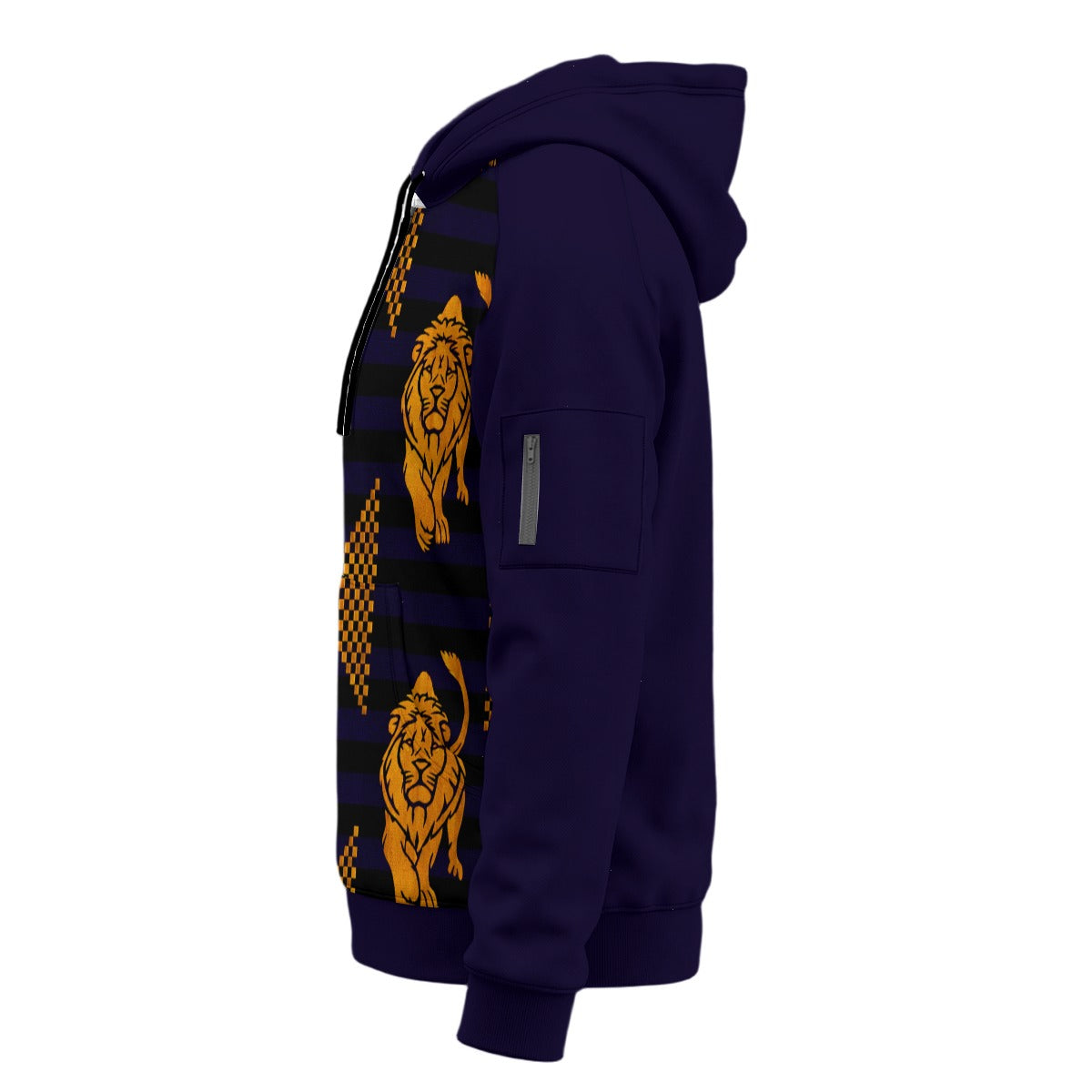 All-Over Print Men’s Fleece Half-Zip Hoodie With Arm Pockets