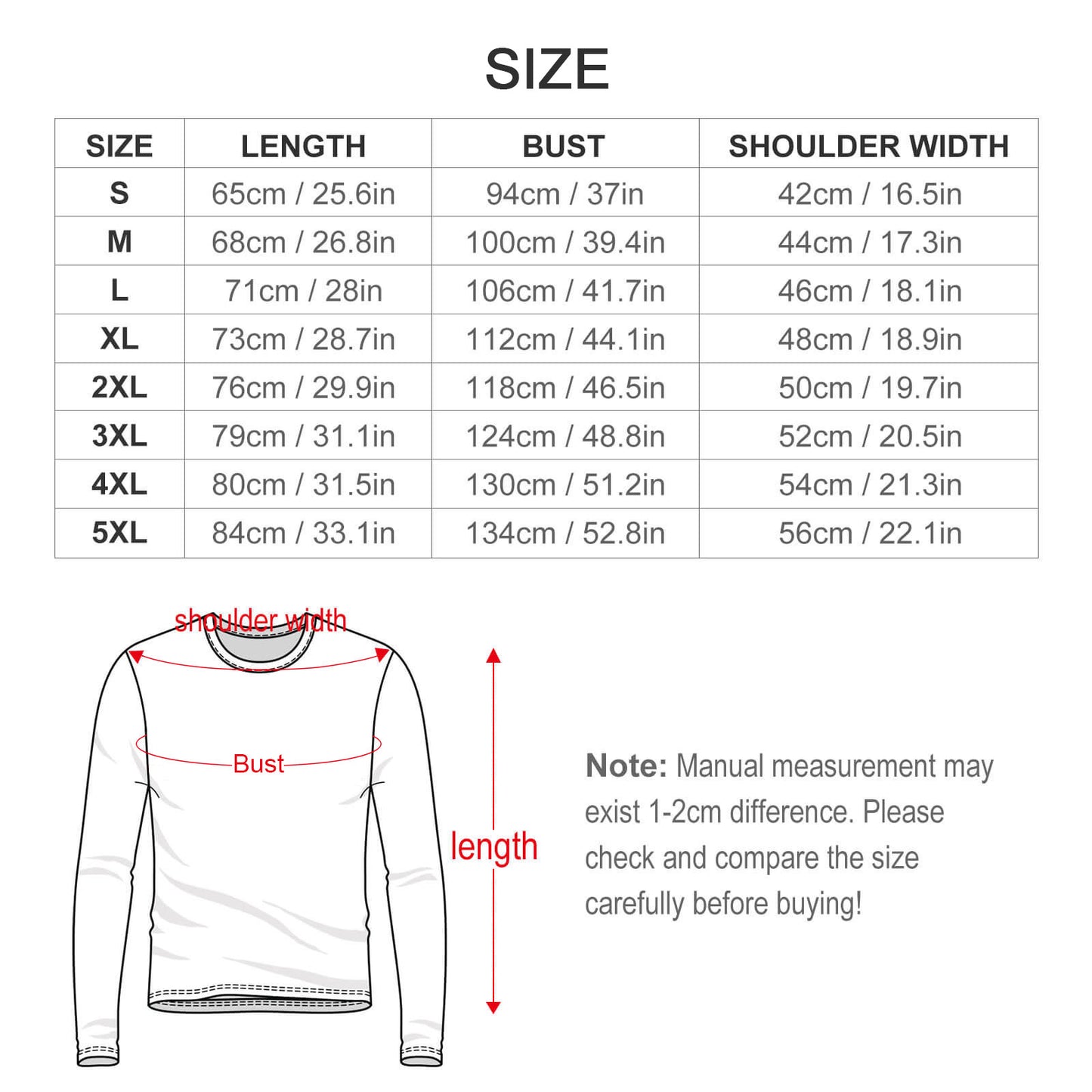 DTG 190gsm Cotton Long Sleeve T-shirt for Men(All-Over Printing)