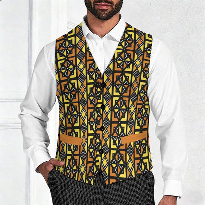 260gsm Kente Ascent Suit Vest for Men