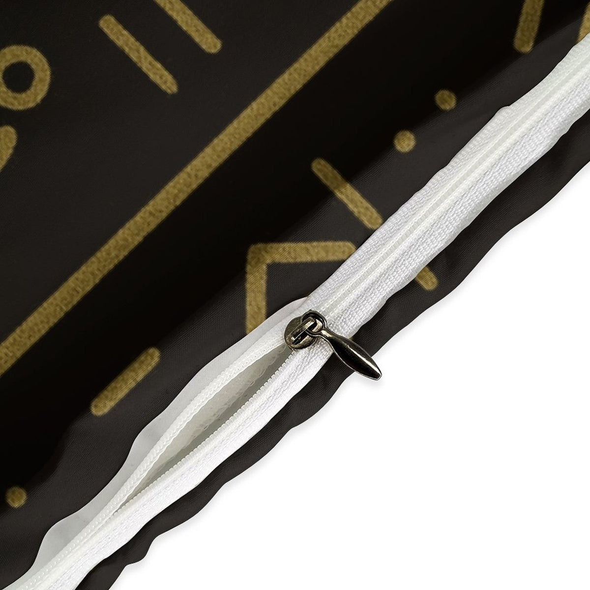 3-Piece Bedding Set — Bogolan Gold Symbol Print — Dual-Sided Printing — 105gsm Brushed Fabric