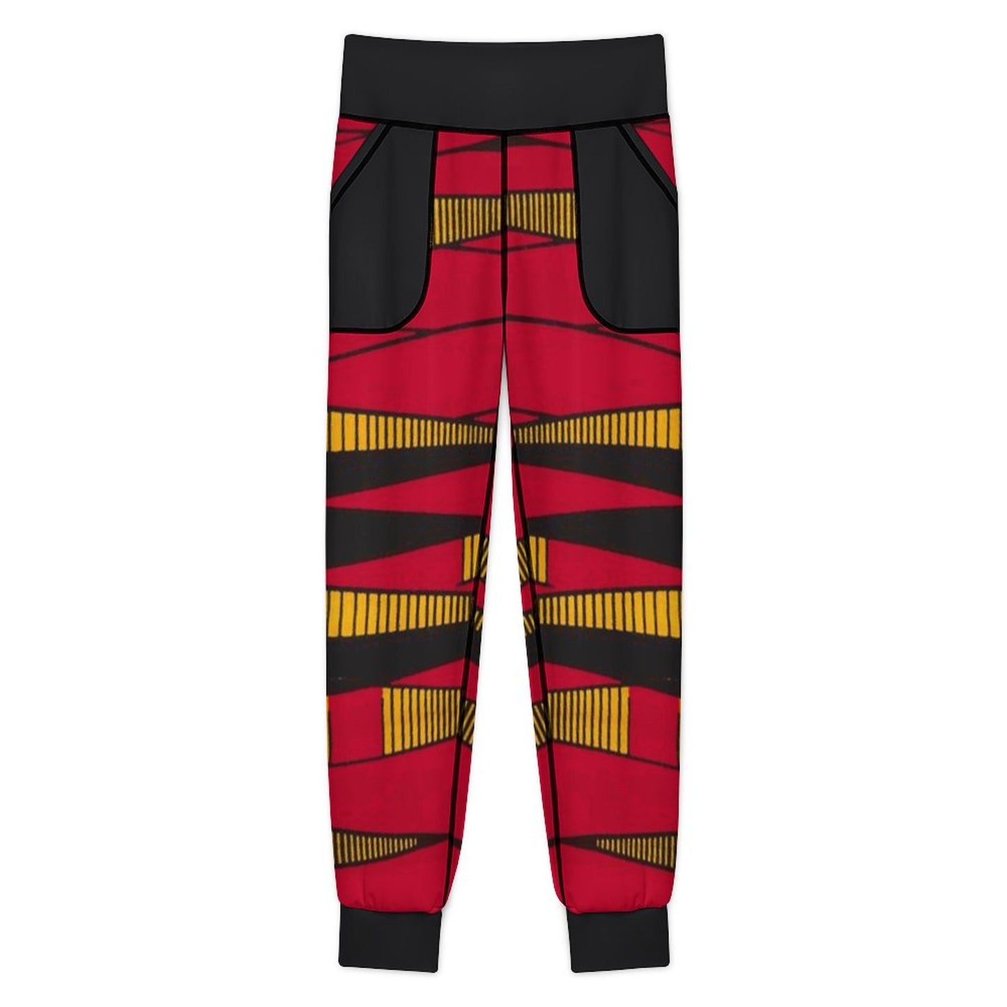 Ankara High-Waist Yoga Jogger Pants