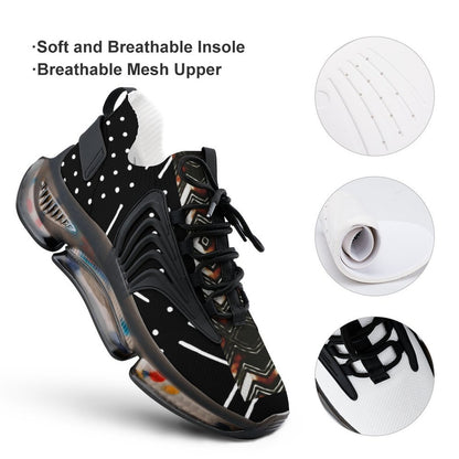 Men's Mudcloth-Inspired Breathable Mesh Performance Sneakers