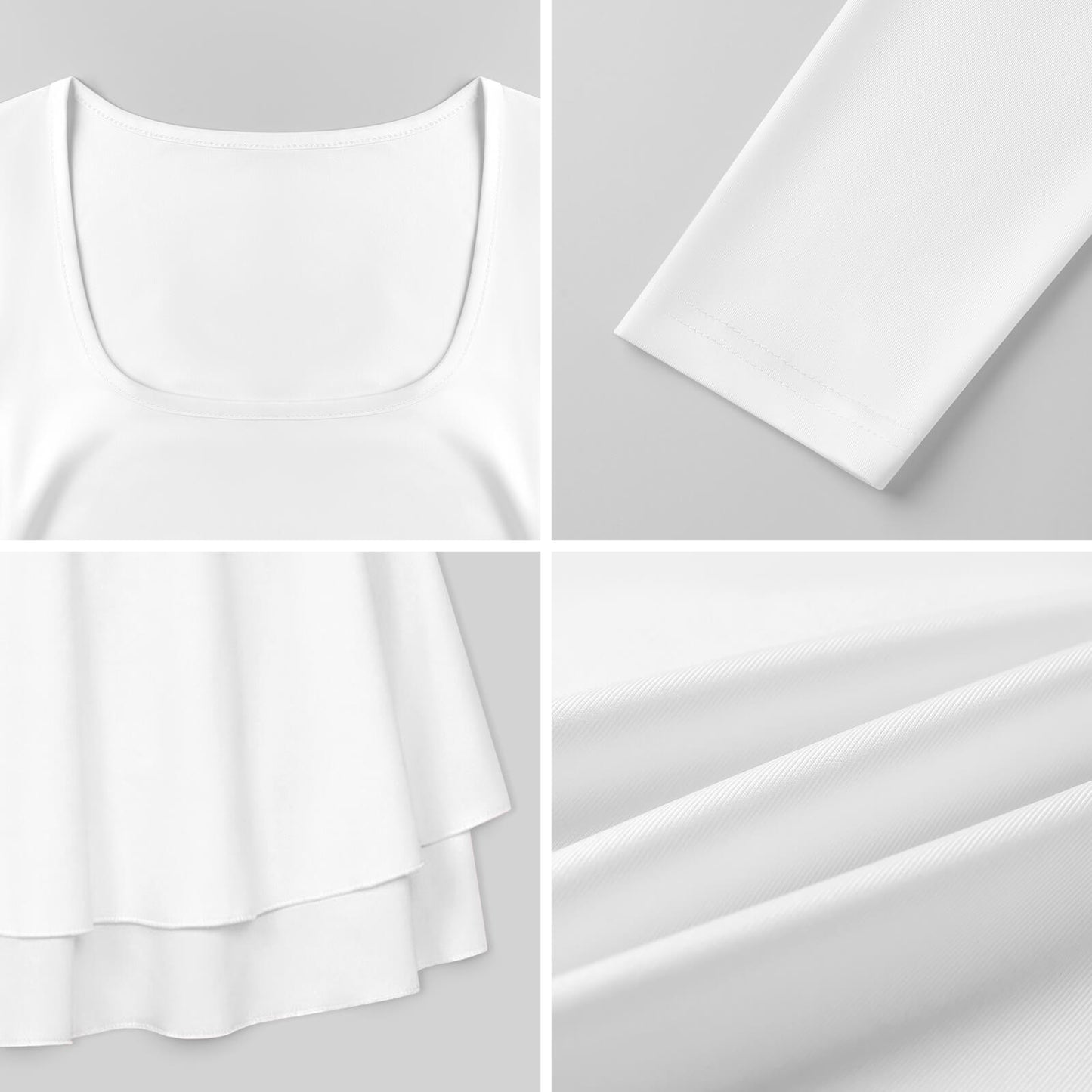 200gsm Women’s Square Neckline Ruffle Dress(All-Over Printing)