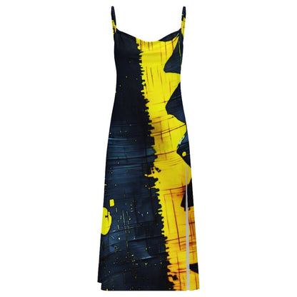 Tribal Print Women's Camisole Slit Dress | Afrocentric Maxi Dress | BasilioAfrik