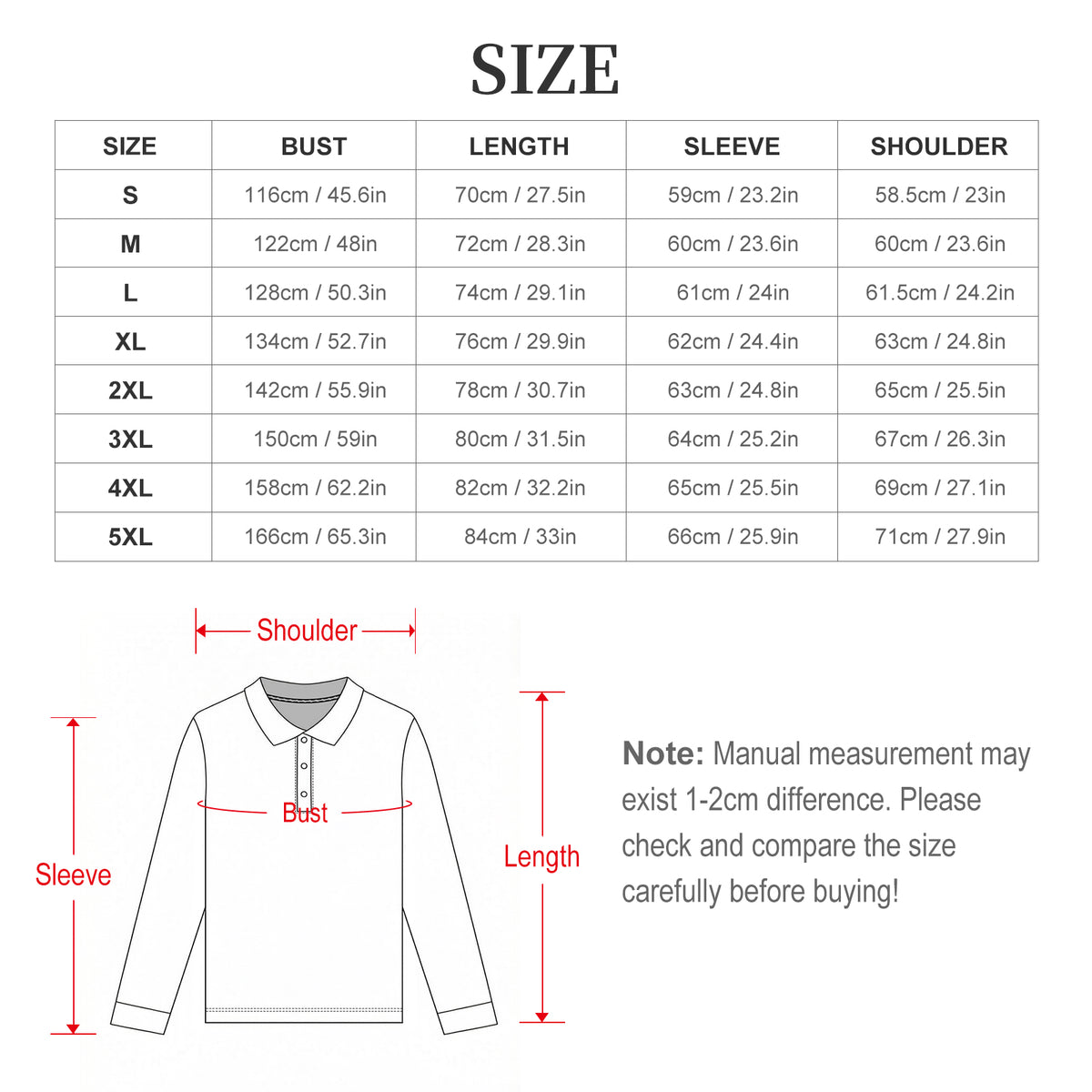220gsm Button Collared Sweatshirt(All-Over Printing)