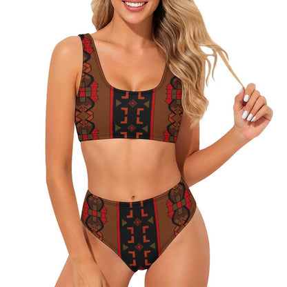 190gsm Sporty Bikini Swimwear Set(All-Over Printing)