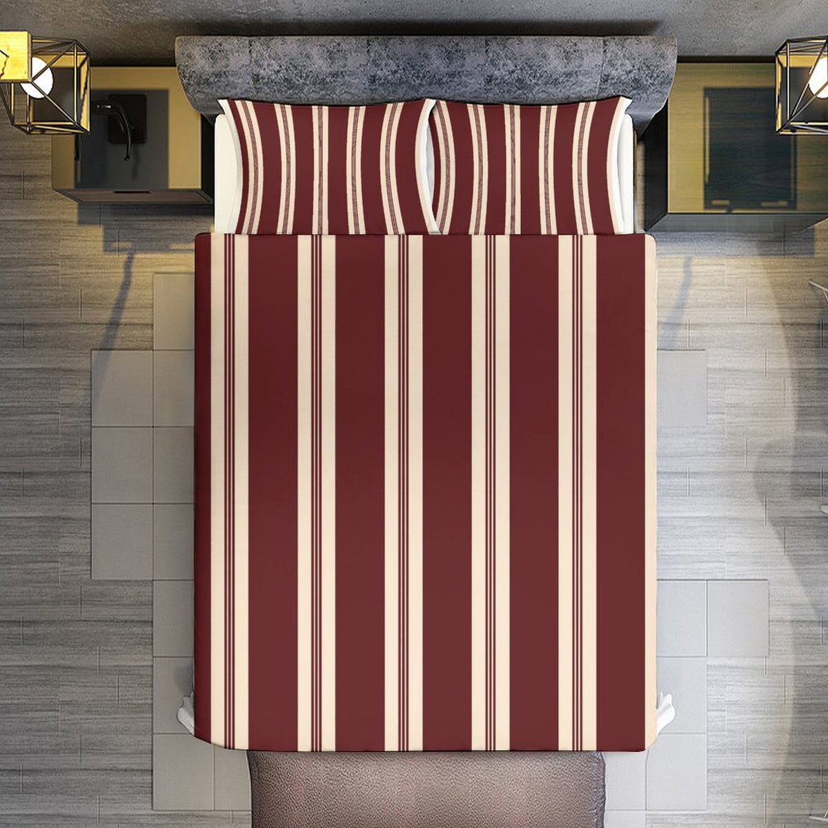 3-Piece Bedding Set-102"x90"/ 259x229cm (Dual-sided Printing)