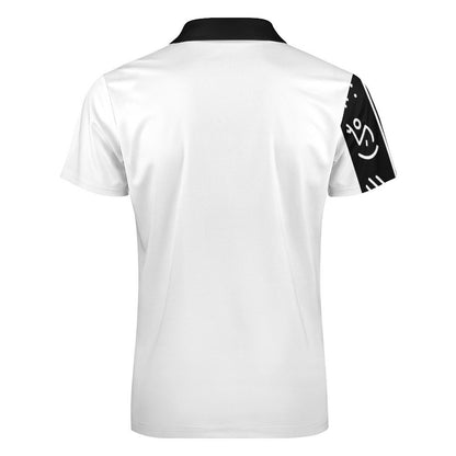 DTG 190gsm Cotton Zip Short Sleeve POLO Shirt for Men(All-Over Printing)
