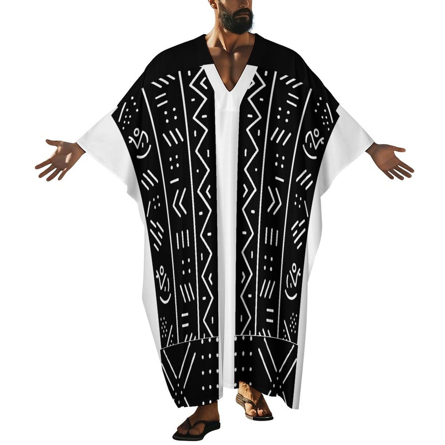 100gsm Middle Eastern Style Butterfly Sleeve Kaftan(All-Over Printing)