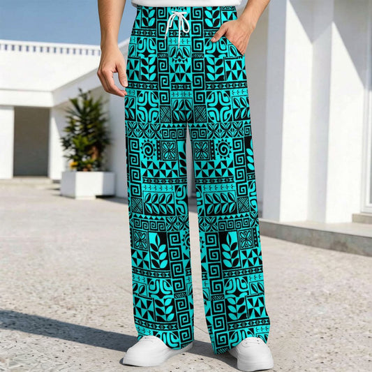 230gsm Drawstring Wide Leg Casual Pants(All-Over Printing)