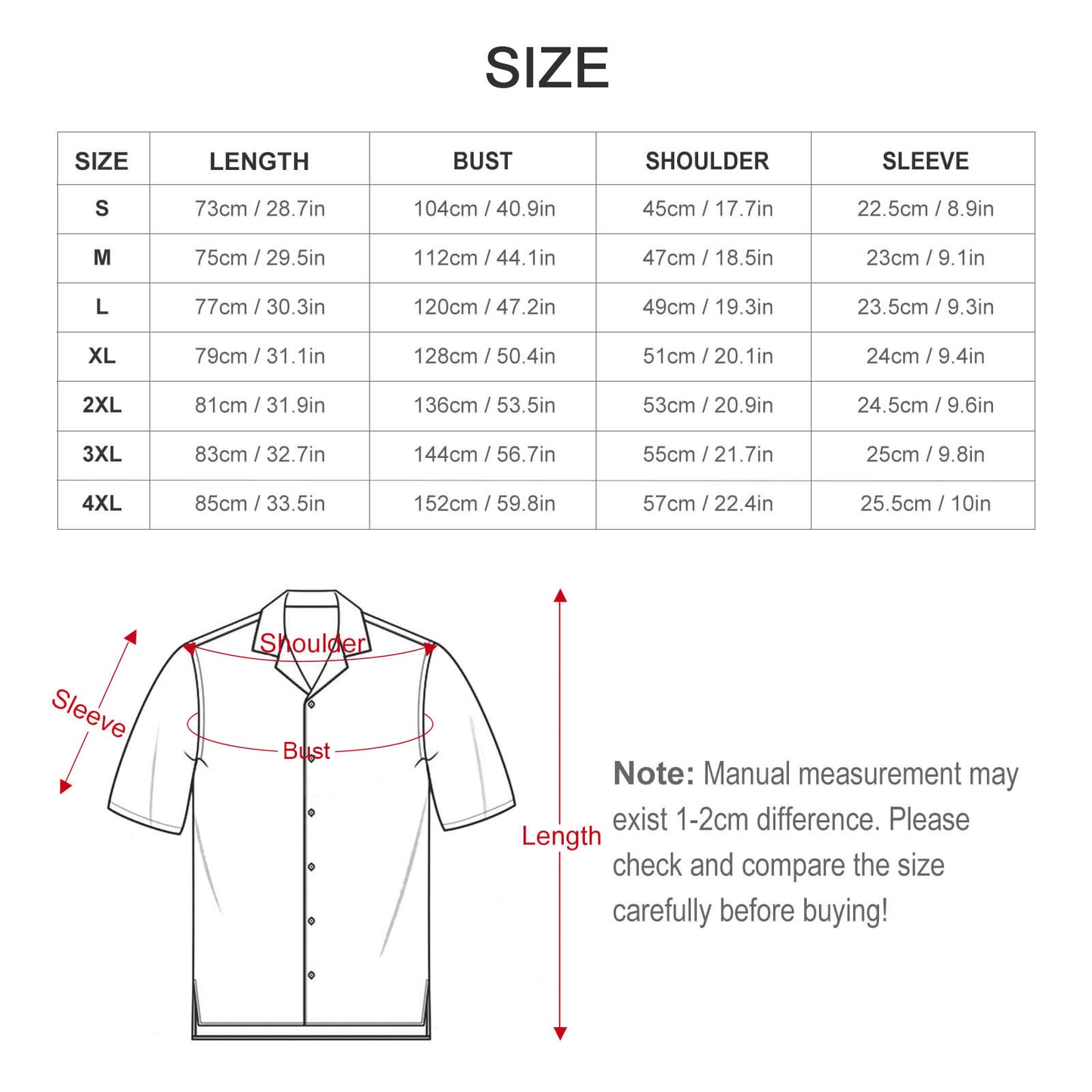 DTG 110gsm Cotton Cuban Collar Shirt For Men(All-Over Printing)