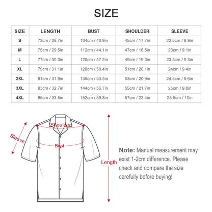DTG 110gsm Cotton Cuban Collar Shirt For Men(All-Over Printing)