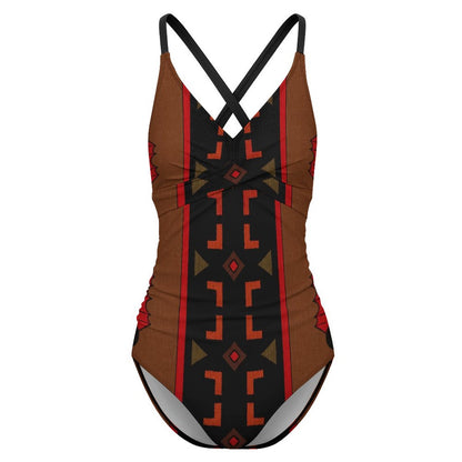 190gsm Backless One-Piece Swimsuit(All-Over Printing)