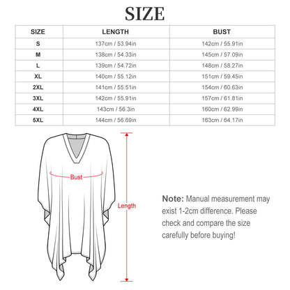 100gsm Middle Eastern Style Butterfly Sleeve Kaftan(All-Over Printing)