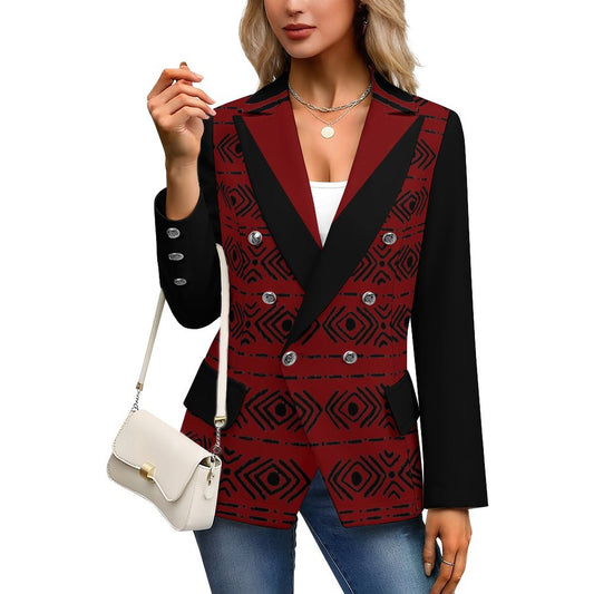 Women's Tribal Mudcloth Casual Blazer