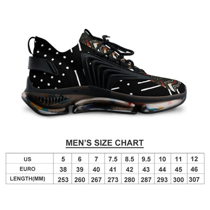 Men's Mudcloth-Inspired Breathable Mesh Performance Sneakers