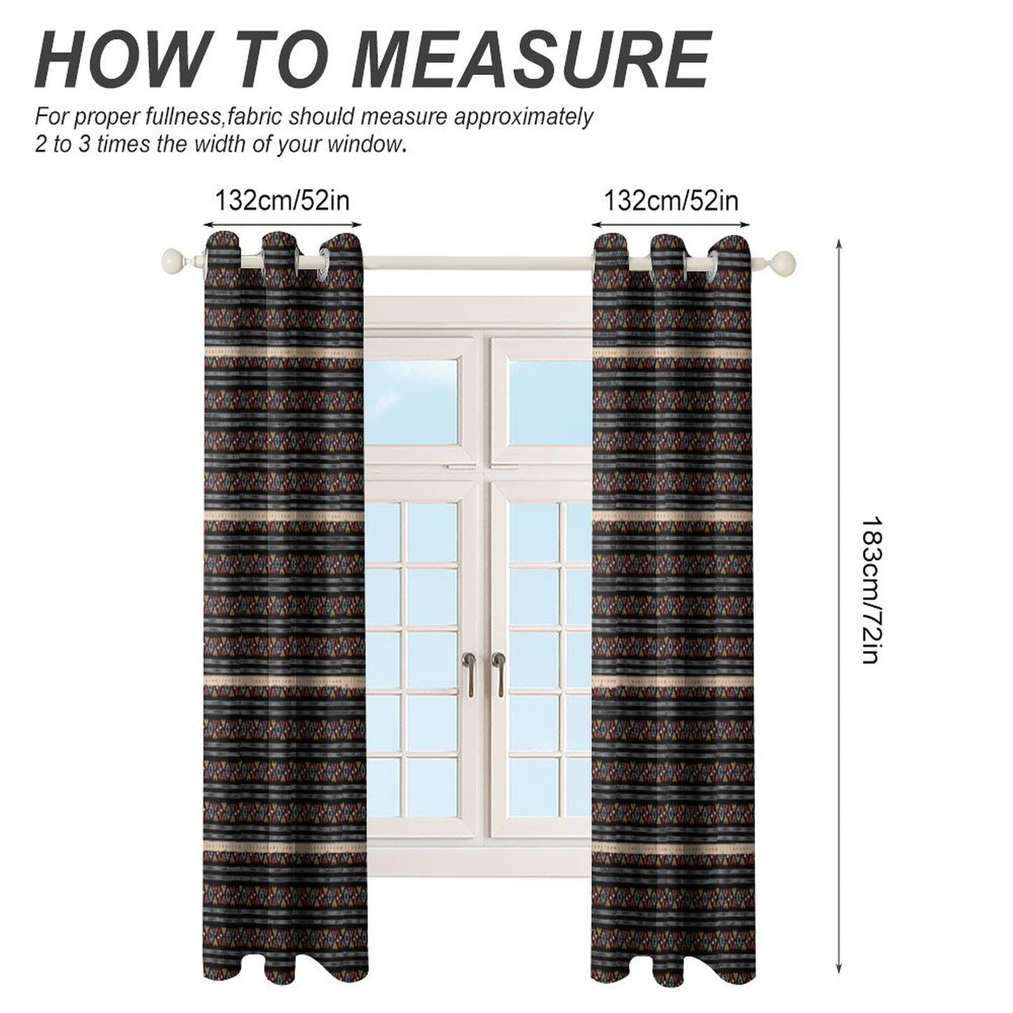 Grommet Curtain-52"x72"/ 132x183cm