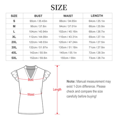 200gsm Ruffled V Neck Shirt (All-Over Printing)