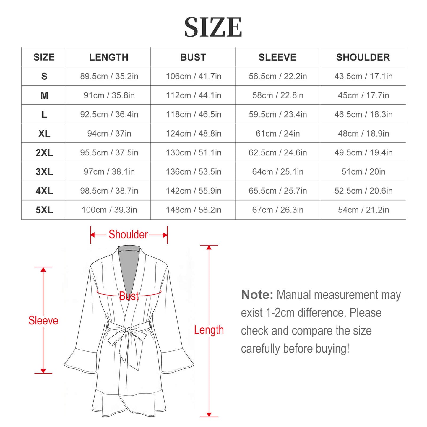 120gsm Women's Ruffle Long Sleeve Bogolan Motif Robe