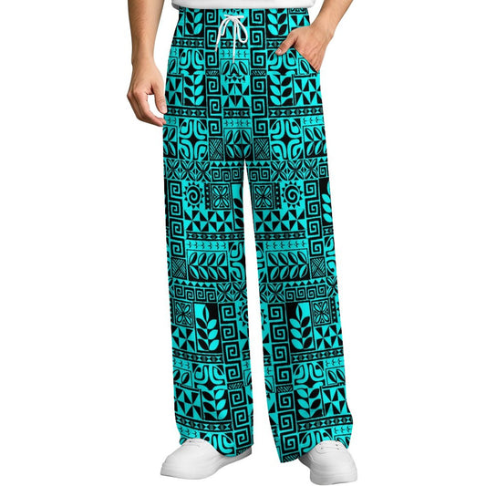230gsm Drawstring Wide Leg Casual Pants(All-Over Printing)