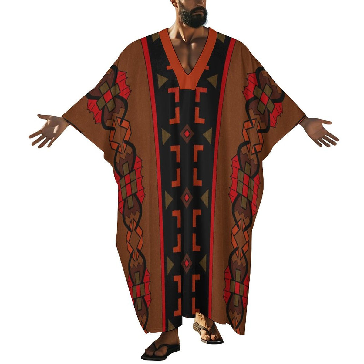 100gsm Middle Eastern Style Butterfly Sleeve Kaftan(All-Over Printing)